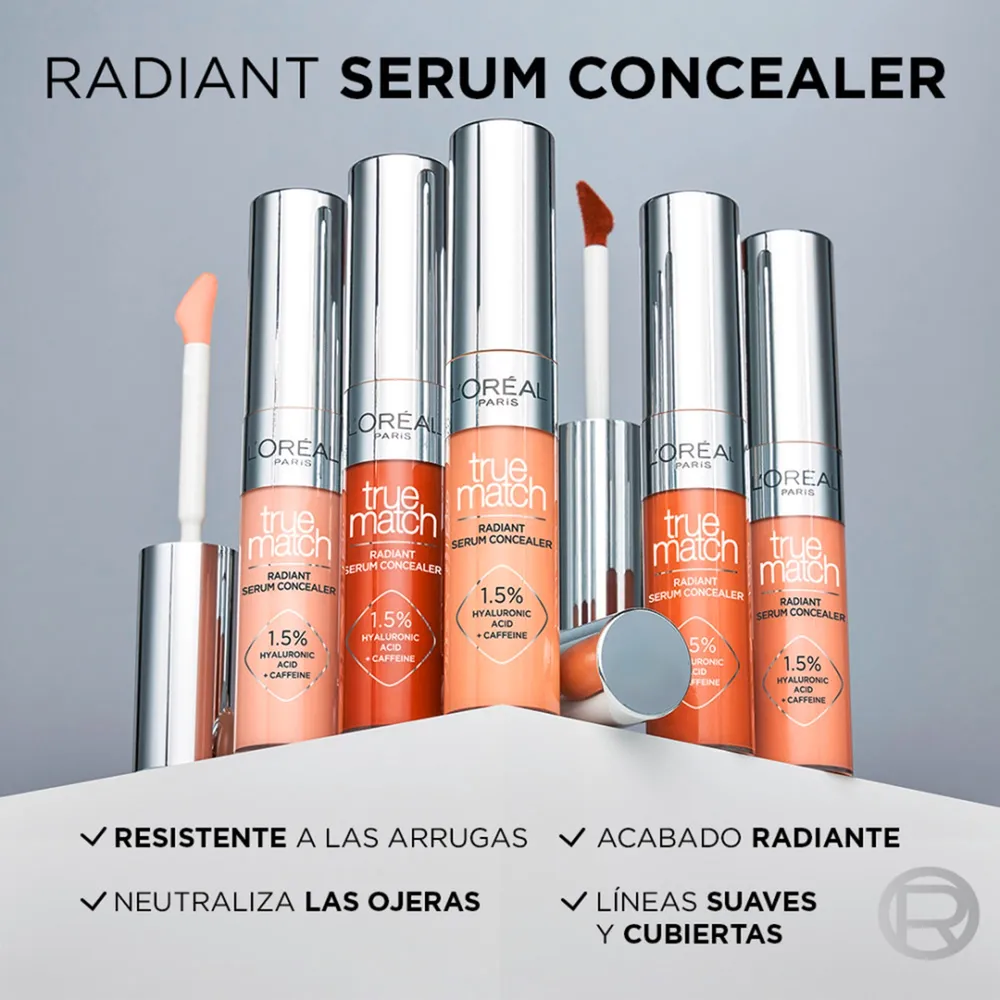 Corrector Líquido L'Oréal Paris Radiant Serum Concealer Tono1R, foto 8