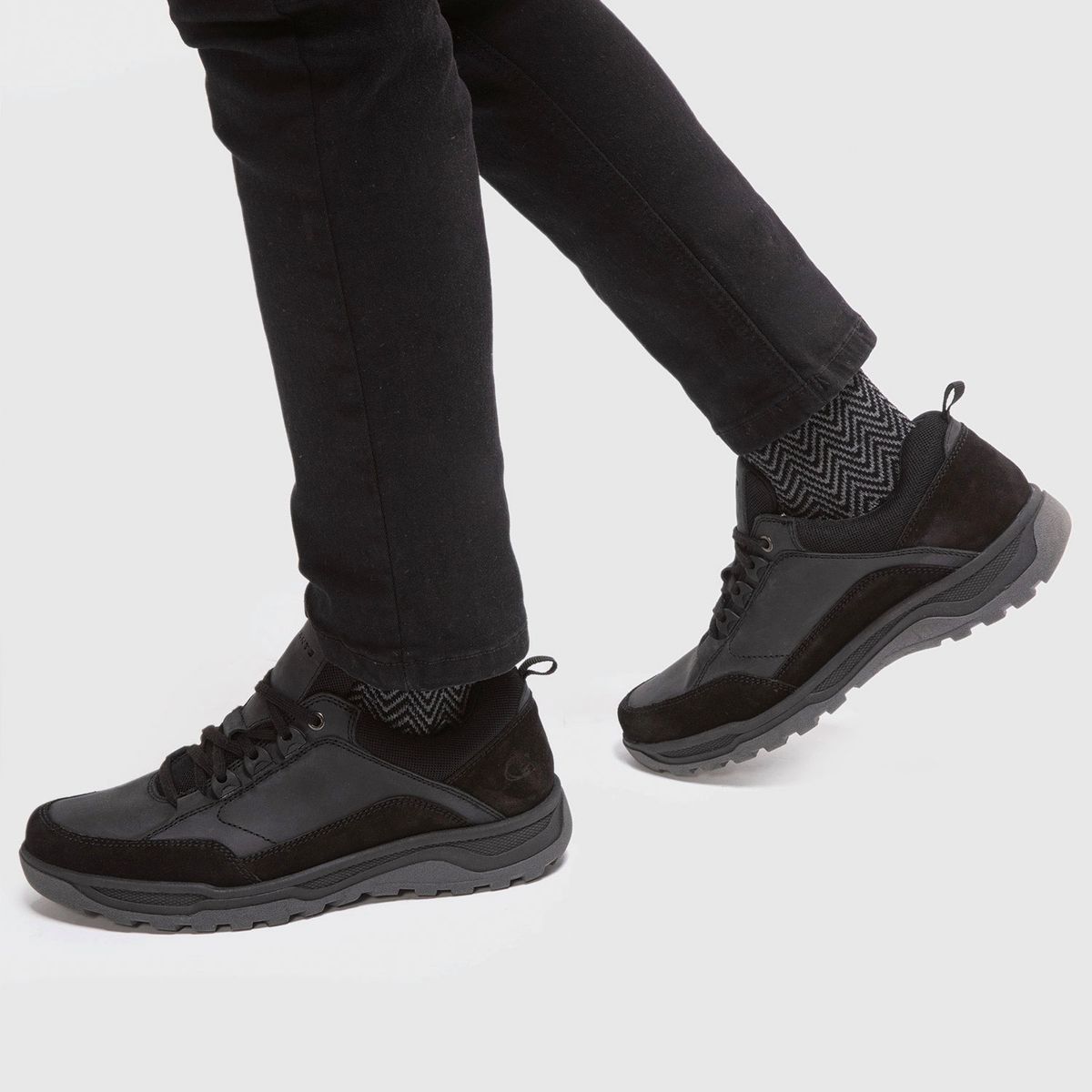 GUANTE - Zapato Casual Hombre Cuero Negro Guante