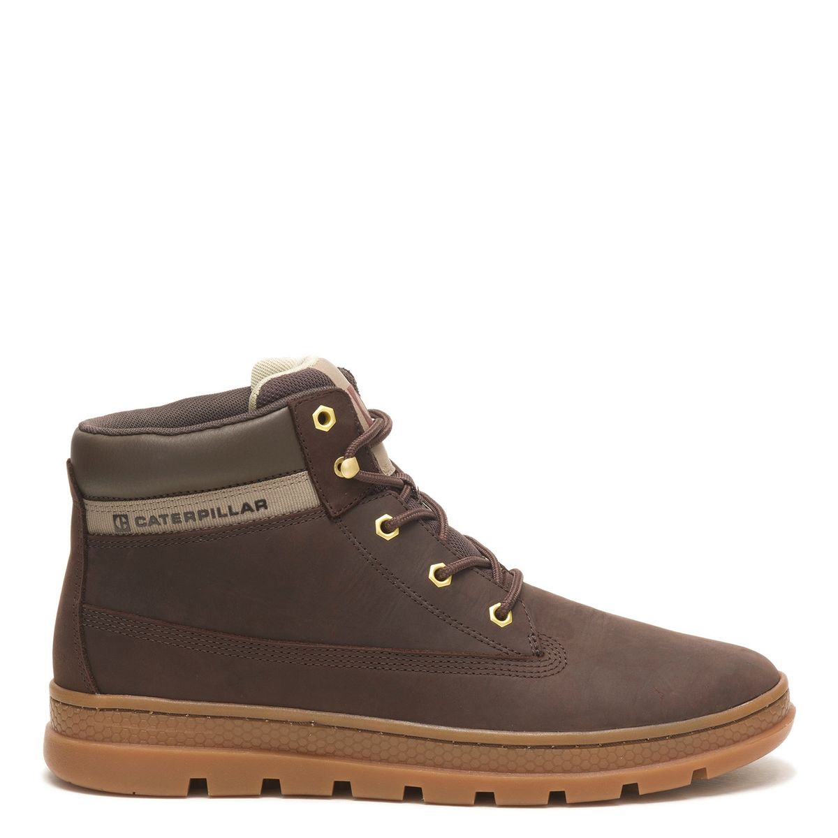 CAT - Zapatilla Urbana Hombre Cuero Café Cat