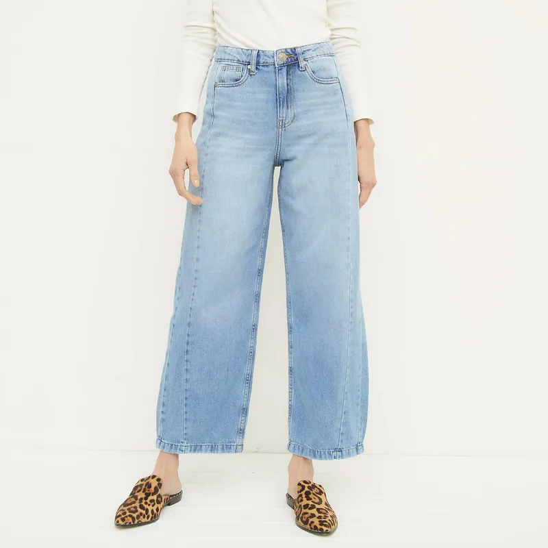 BASEMENT - Jeans Balloon Tiro Medio Mujer Basement
