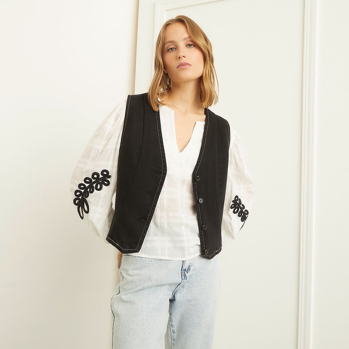 BASEMENT - Vest Denim Mujer Basement