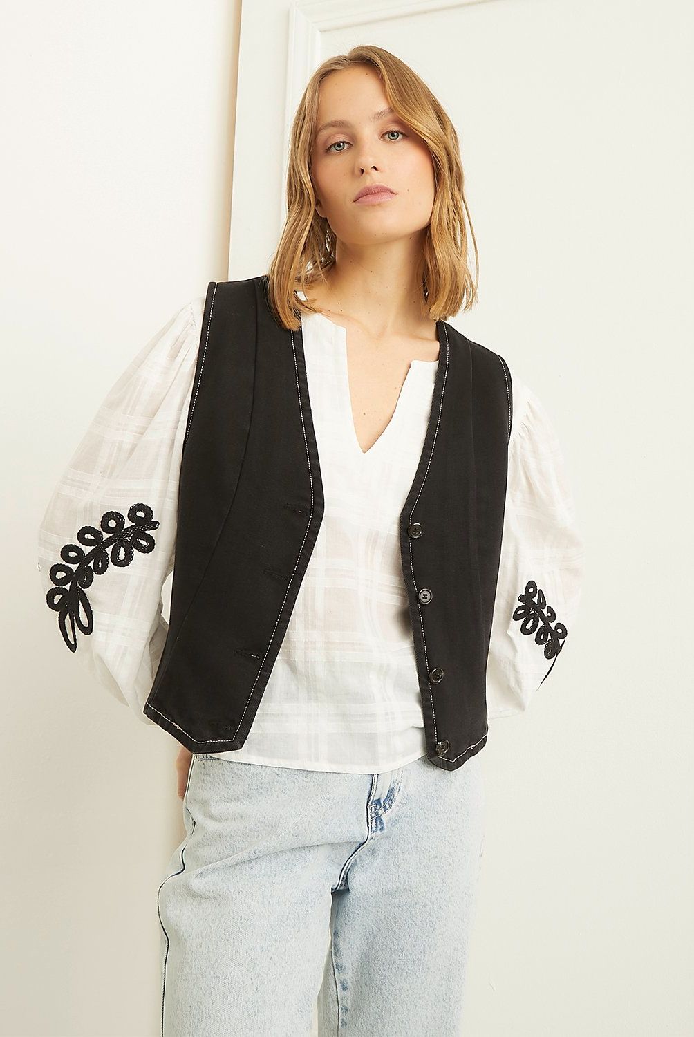 BASEMENT - Vest Denim Mujer Basement