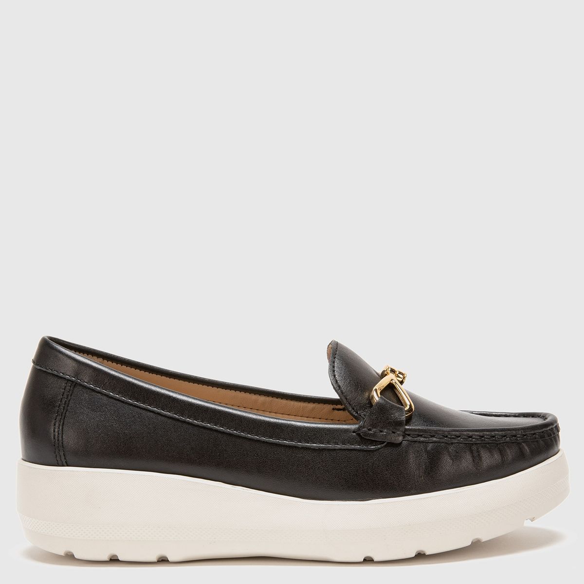GACEL - Mocasin Mujer Cuero Negro Gacel