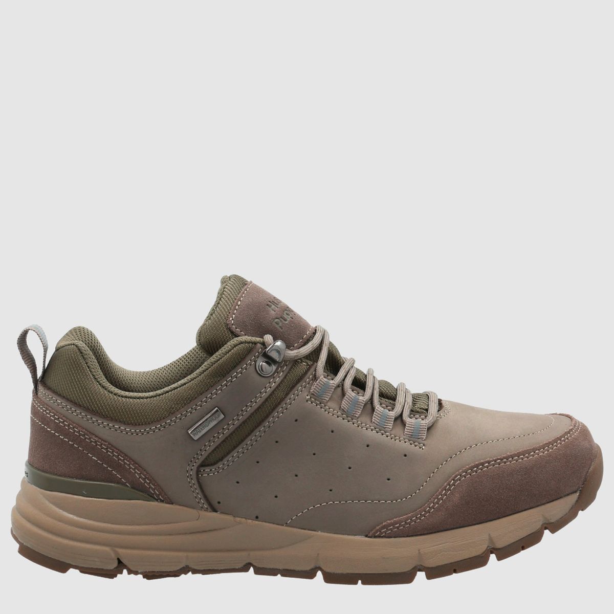 HUSH PUPPIES - Zapatilla Urbana Hombre Cuero Gris Hush Puppies
