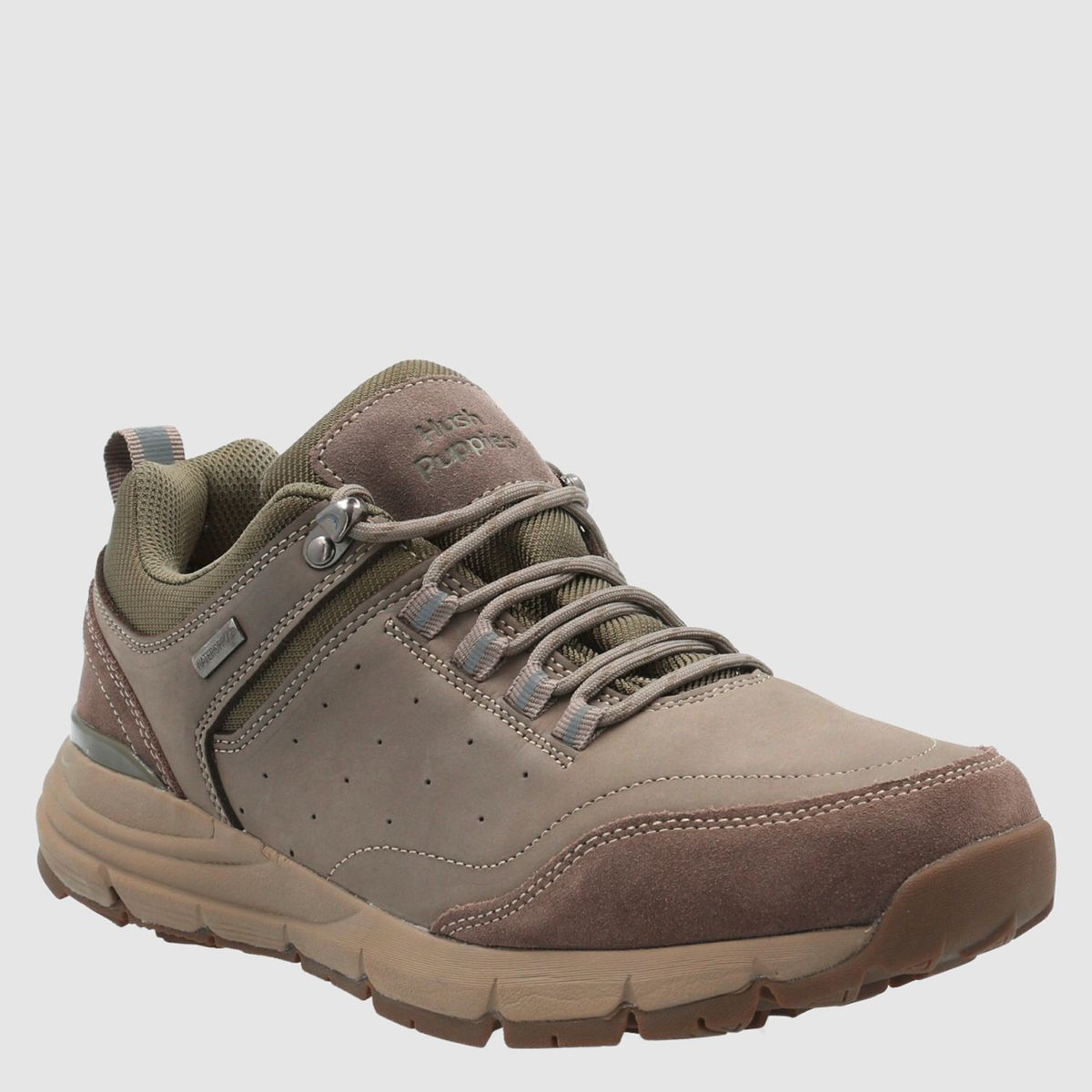 HUSH PUPPIES - Zapatilla Urbana Hombre Cuero Gris Hush Puppies