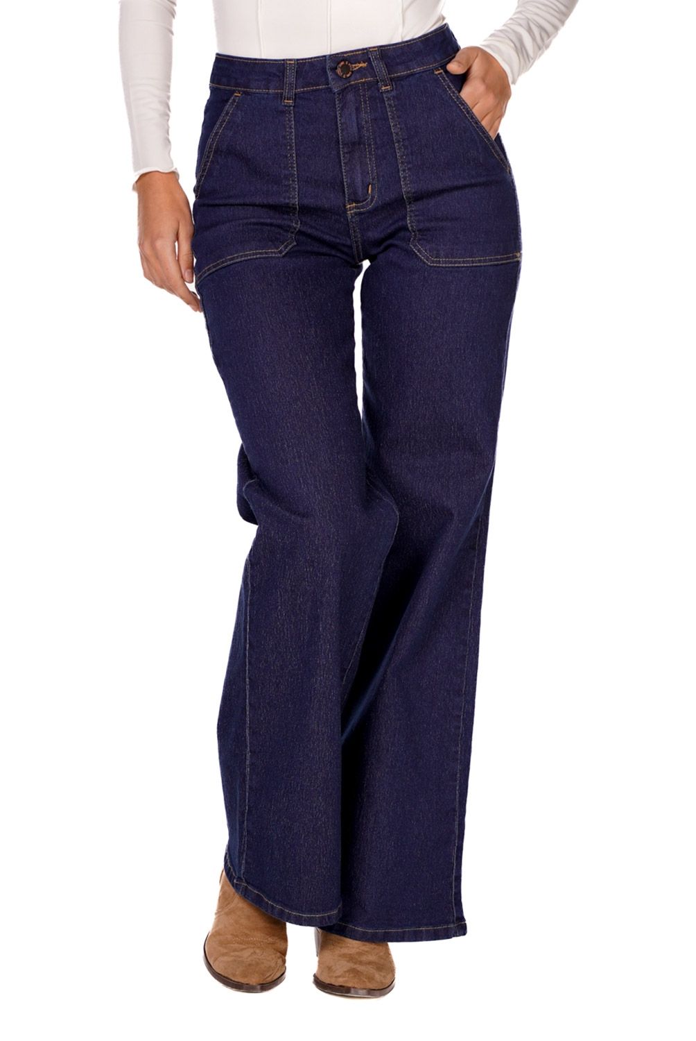 EFESIS - Jeans Wide Leg Tiro Alto Mujer Efesis