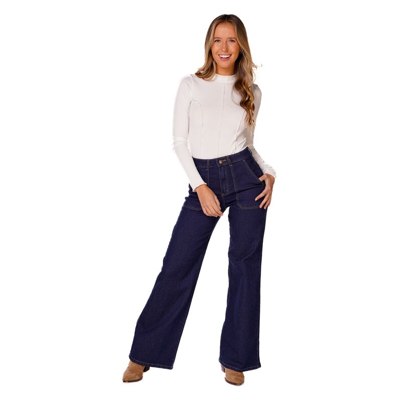 EFESIS - Jeans Wide Leg Tiro Alto Mujer Efesis