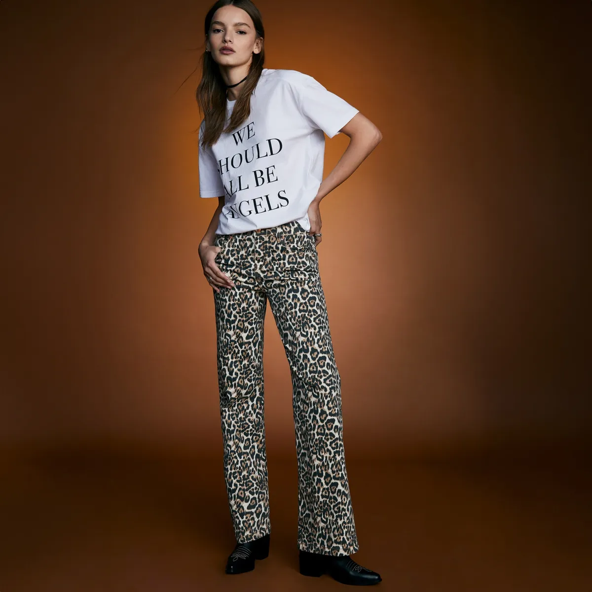 AMERICANINO - Jeans Wide Leg Tiro Alto Mujer Americanino