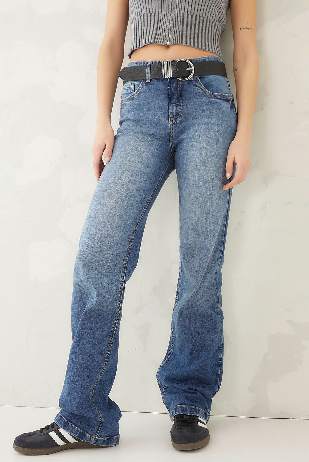 AMERICANINO - Jeans Straight Tiro Medio Mujer Americanino