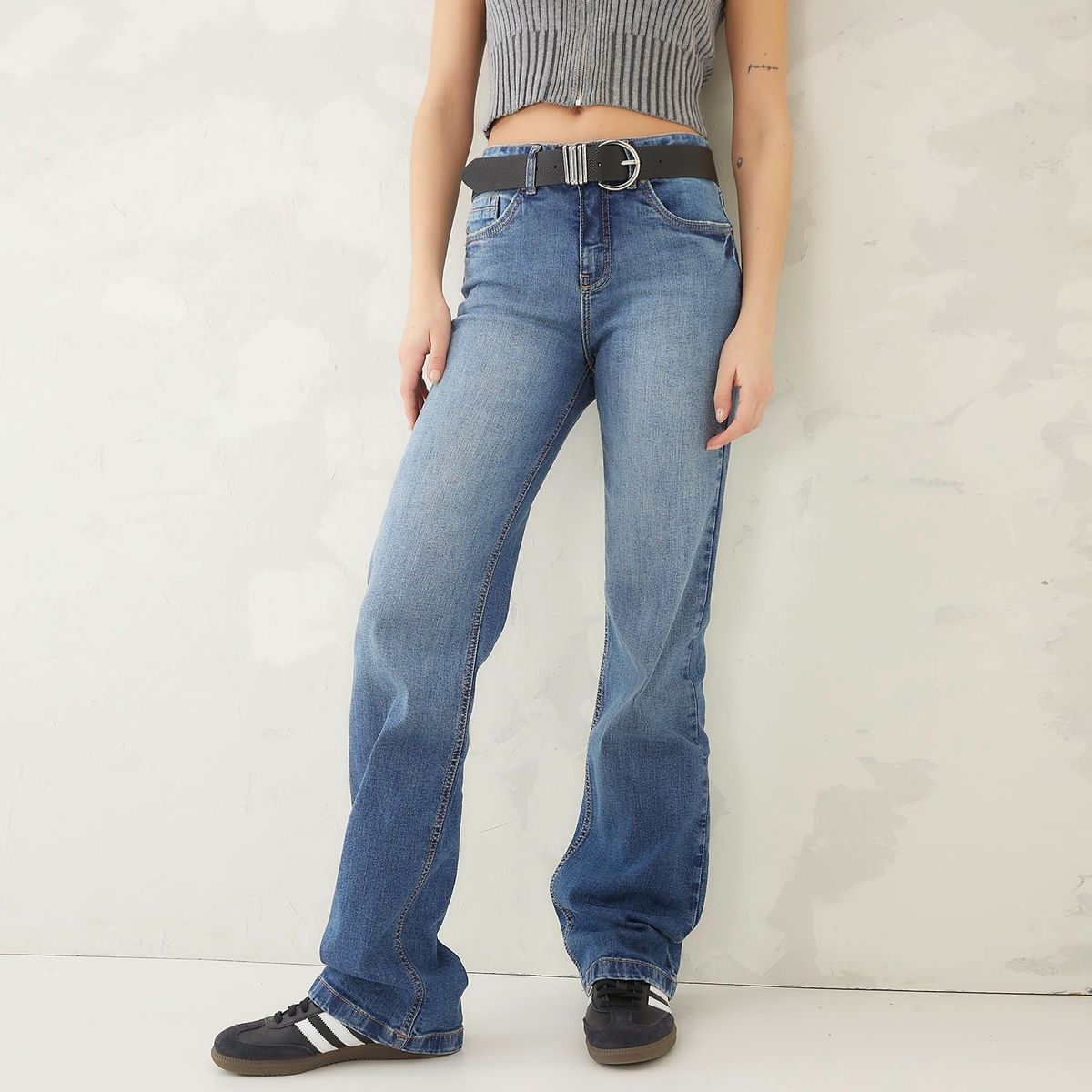 AMERICANINO - Jeans Straight Tiro Medio Mujer Americanino