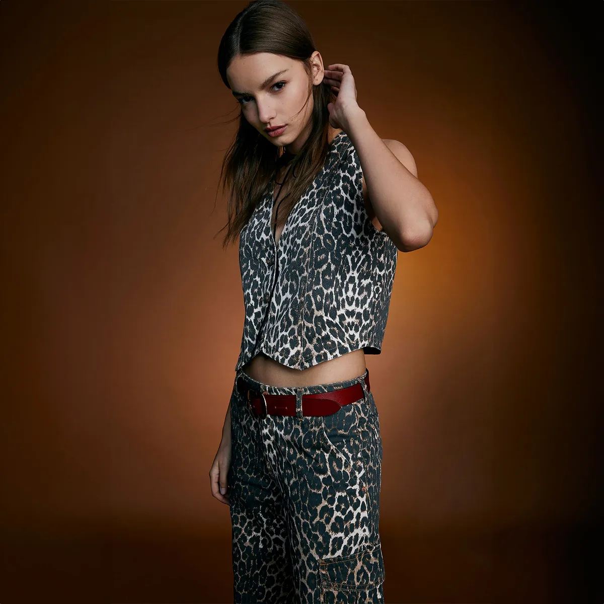 AMERICANINO - Blazer Animal Print Mujer Americanino