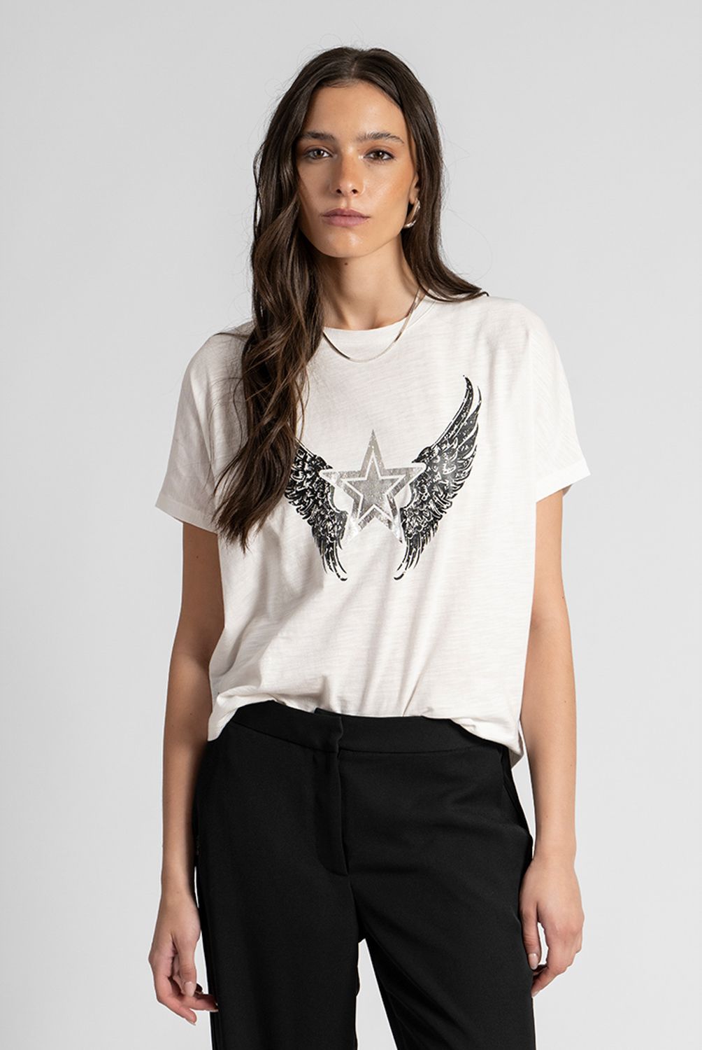 LOLITA POCKET - Polera Alas Blanco Lolita Pocket