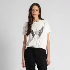 LOLITA POCKET - Polera Alas Blanco