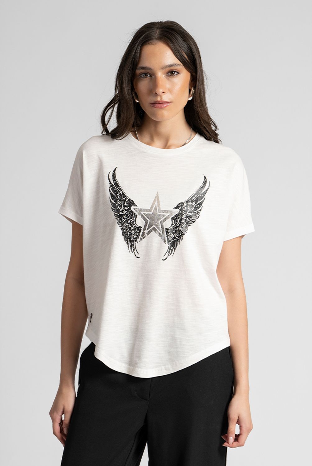 LOLITA POCKET - Polera Alas Blanco Lolita Pocket