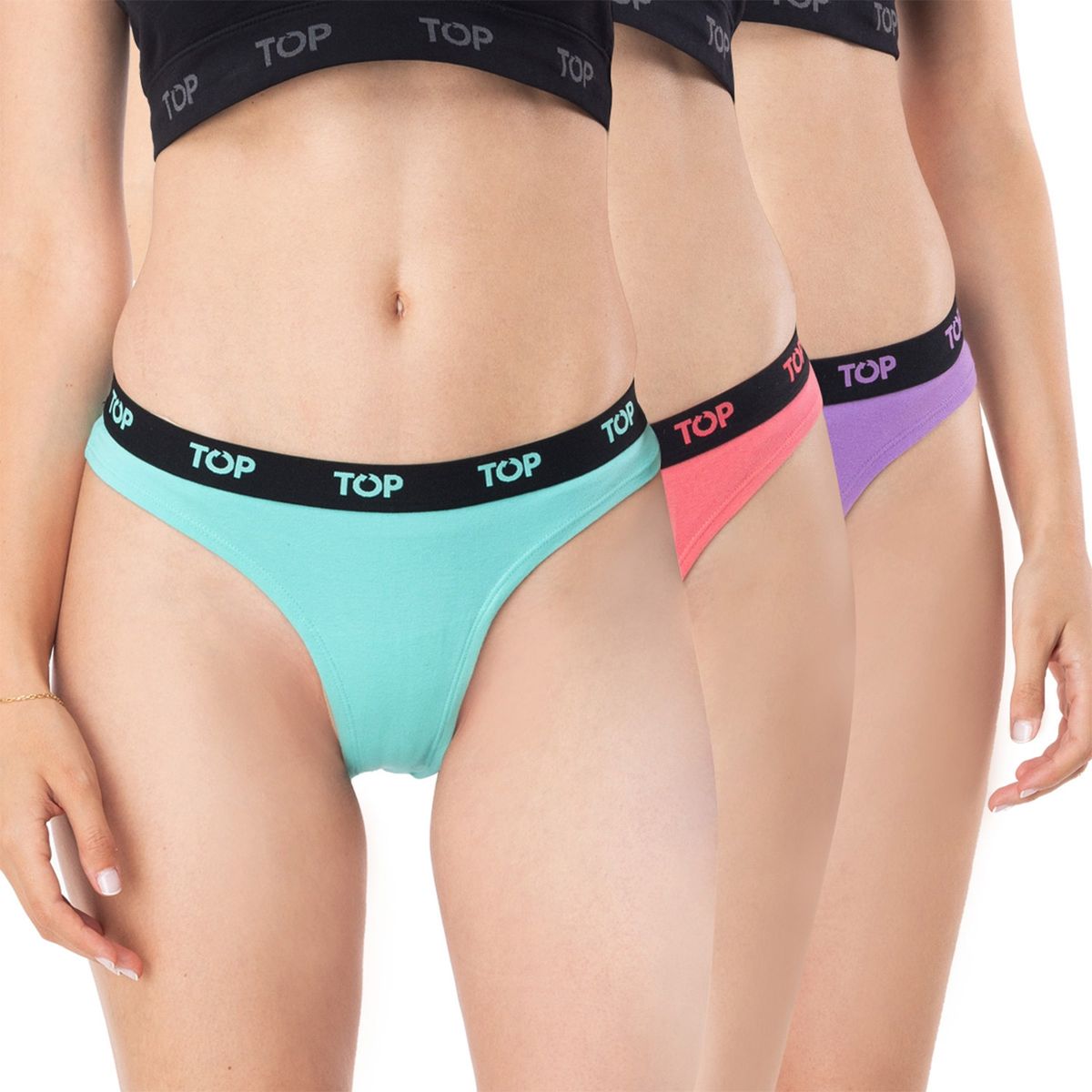 TOP - Pack de 3 Calzones Colaless Mujer Top
