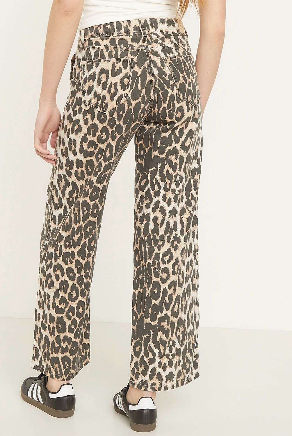 SYBILLA - Jeans Sybilla Tiro Medio Straight Mujer Animal Print Algodón