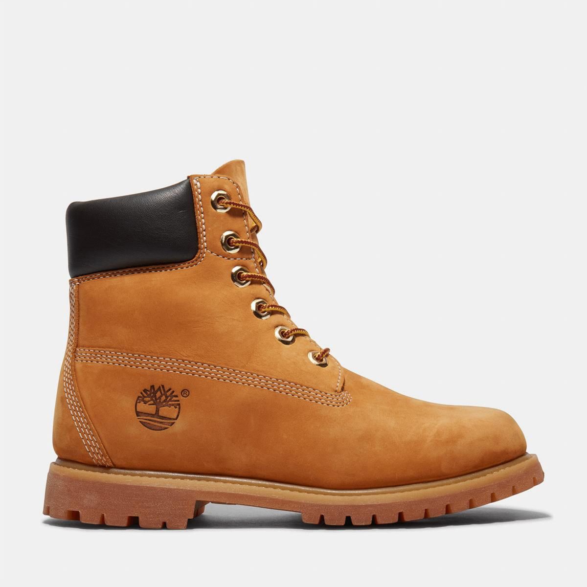 TIMBERLAND - Botín Mujer Cuero Amarillo Impermeable Timberland