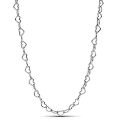PANDORA - Collar Corazones Unidos De Plata Mujer
