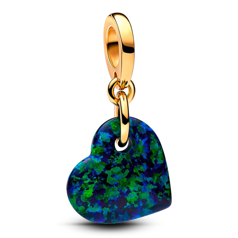 PANDORA - Charm Corazón Verde Opalescente Pandora Mujer Pandora