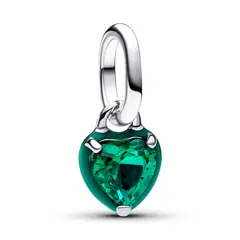 PANDORA - Charm Mini Chakra Corazón Verde De Plata Mujer
