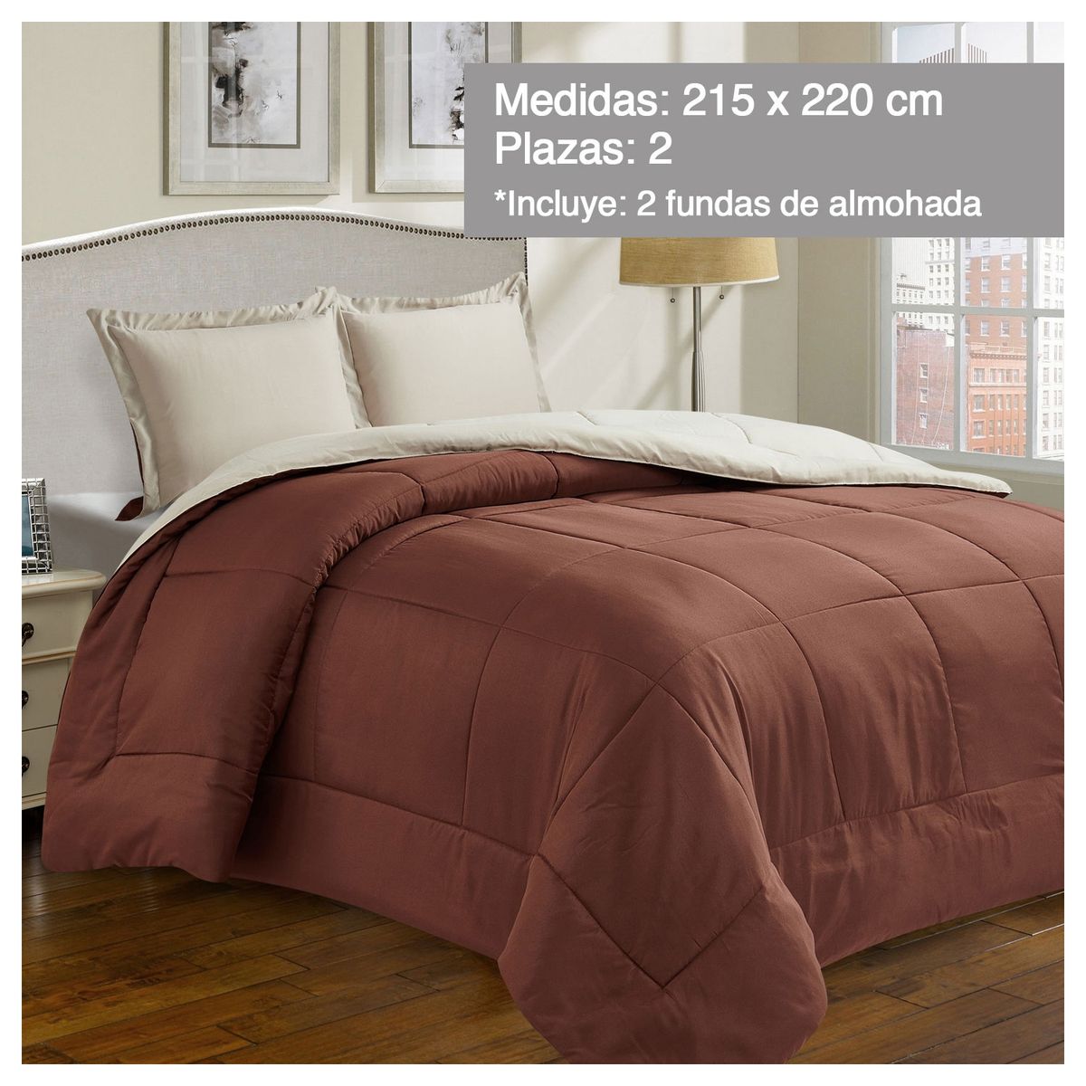 NOVAHUS - Plumón Reversible Marnie 2 Plazas