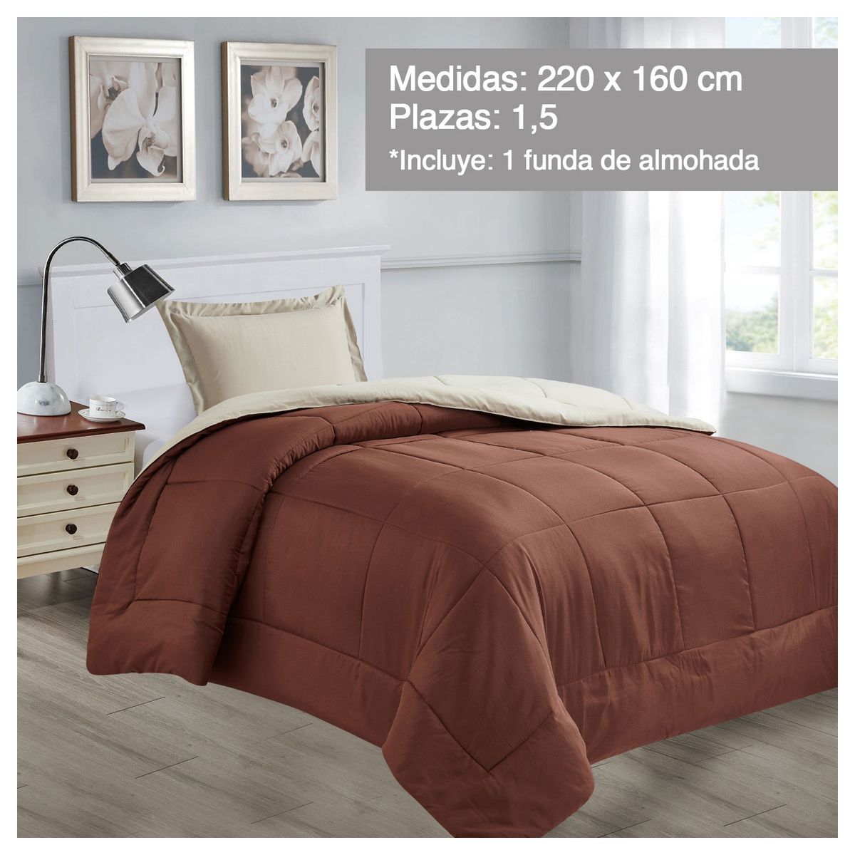 NOVAHUS - Plumón Reversible Marnie 1,5 Plazas