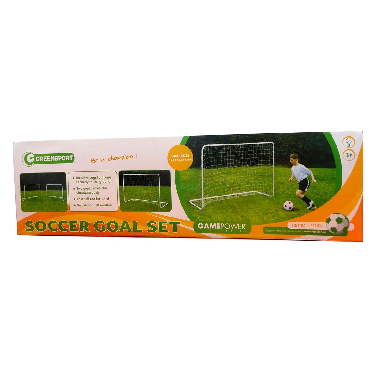 GAME POWER - Game Power Set De 2 Arcos De Futbol De Acero