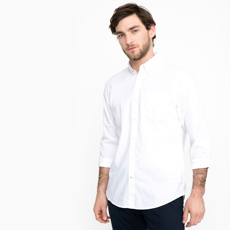 DOCKERS - Camisa de Vestir Manga Larga Algodón Hombre Dockers