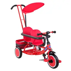KIDSCOOL - Triciclo Doble Rojo