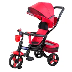 KIDSCOOL - Triciclo 4 Funciones En 1 Rojo