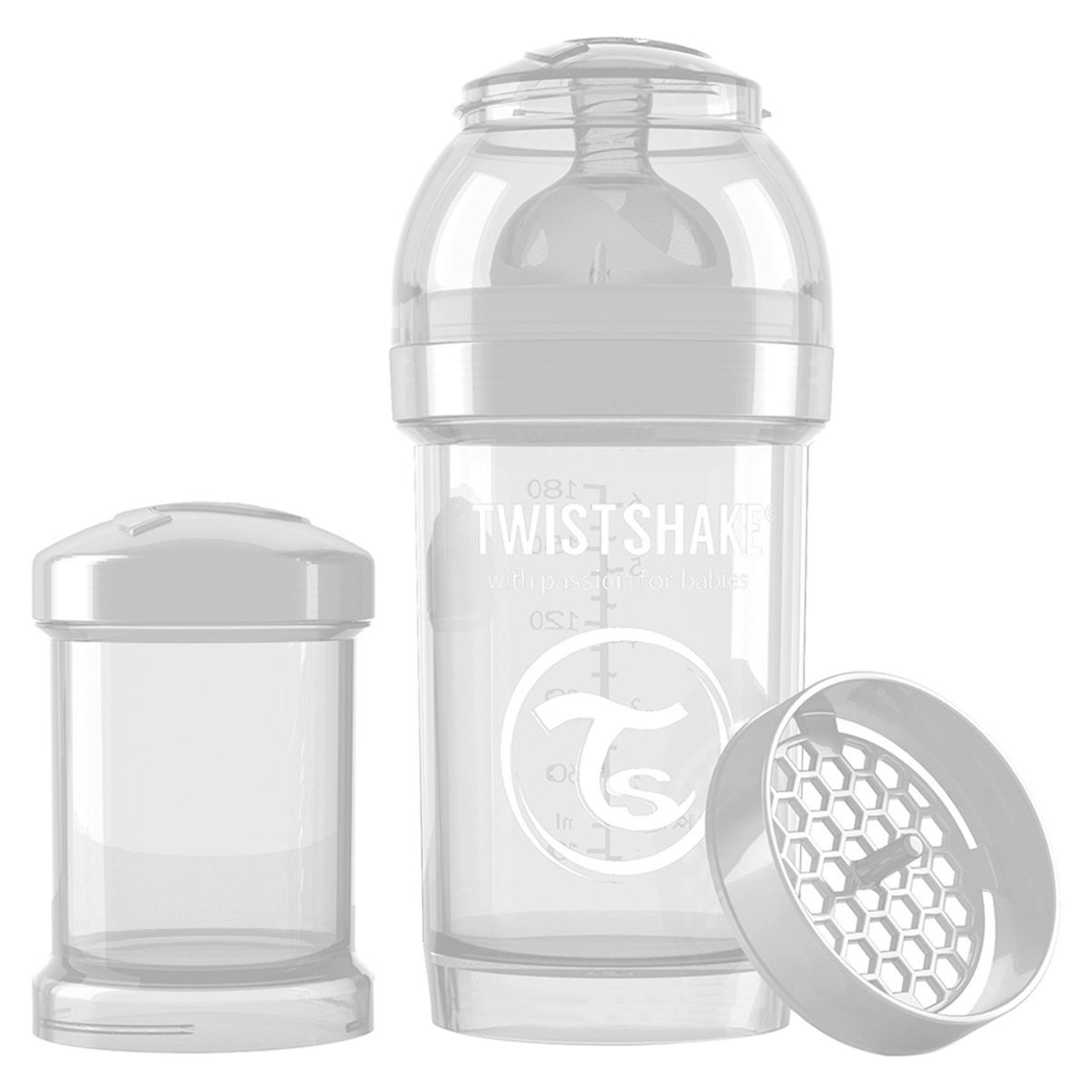 TWISTSHAKE - Twistshake Mamadera Anticólico 180Ml Blanco