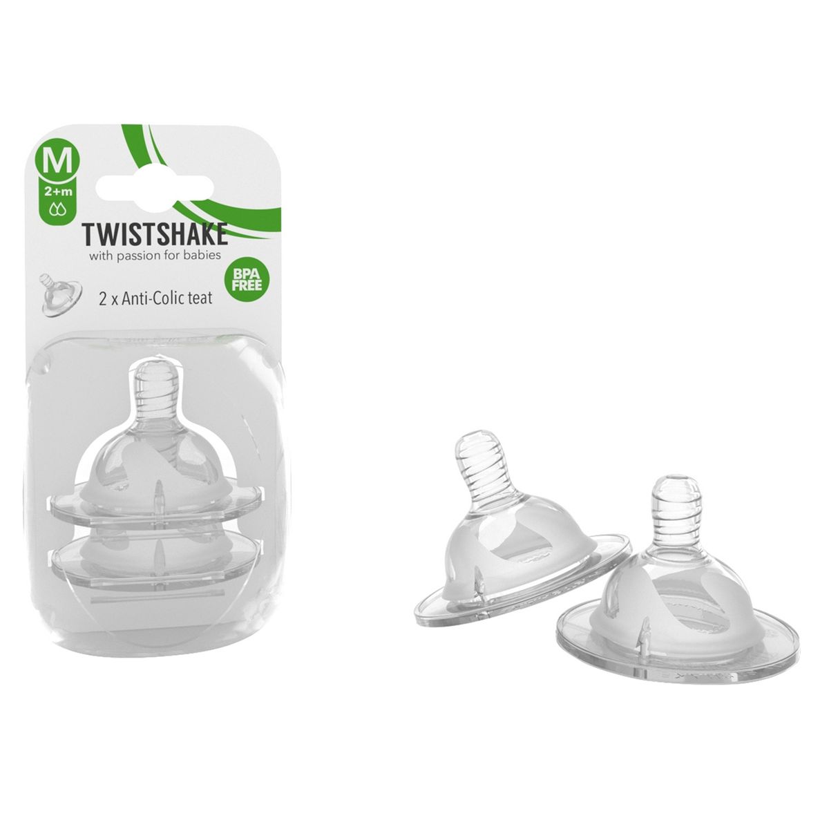 TWISTSHAKE - Tetinas Anti-Cólico 2 Uns M 2M Twistshake
