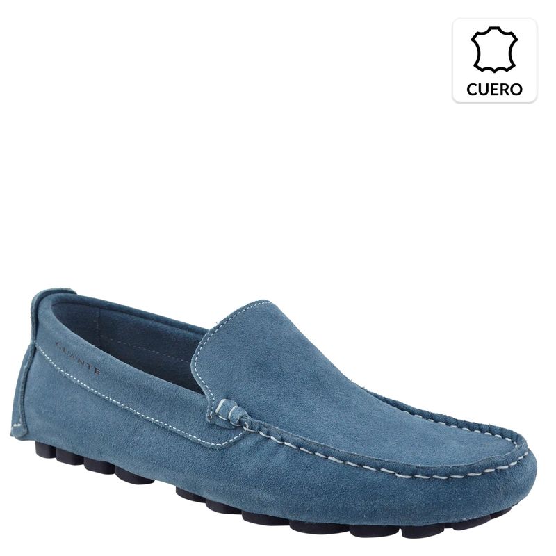GUANTE - Guante Mocasín Hombre Cuero Azul
