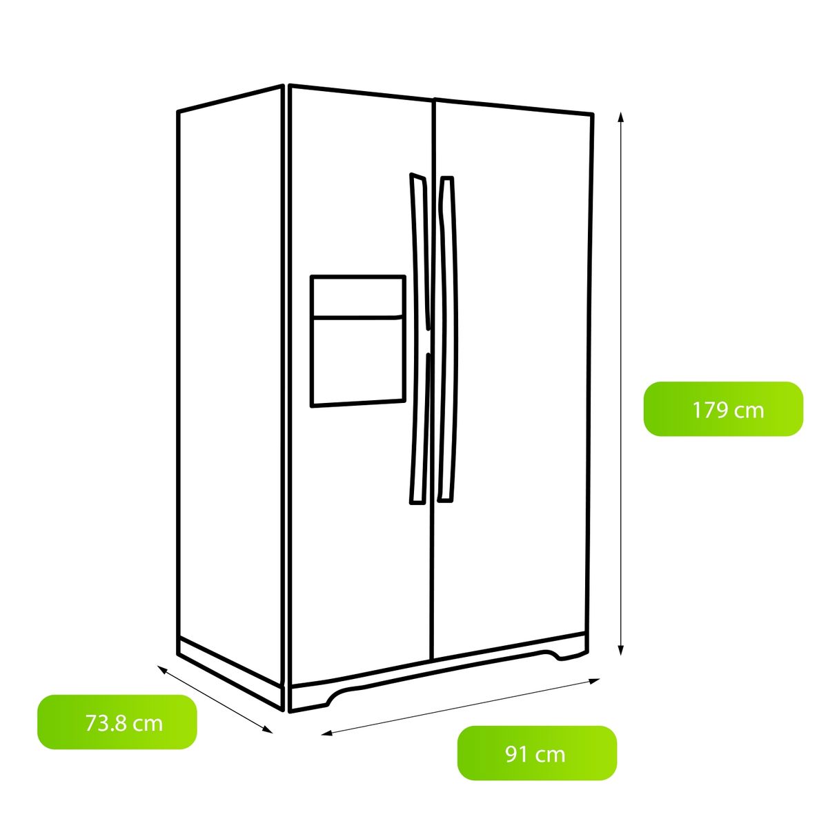 LG - Side by Side 626 lt GS65MPP1