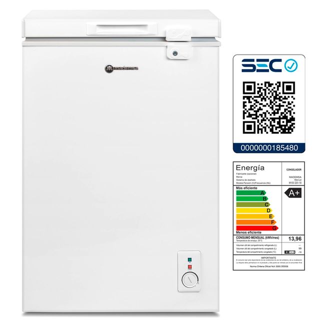 MADEMSA - Congelador Freezer Horizontal 99 lt M100