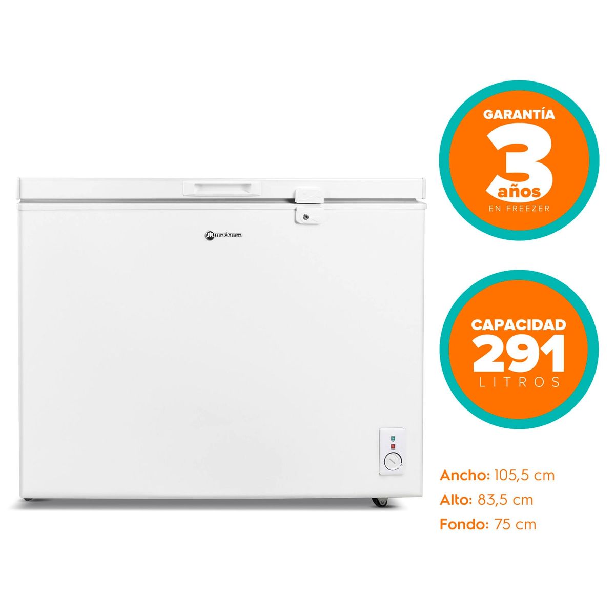 MADEMSA - Congelador Freezer Horizontal 291 lt M300
