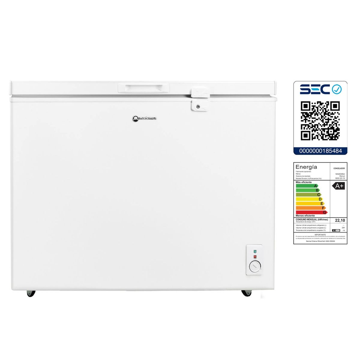 MADEMSA - Congelador Freezer Horizontal 291 lt M300