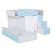 Cama Tren 223 1 Plaza Con Cajones Gri/Ce