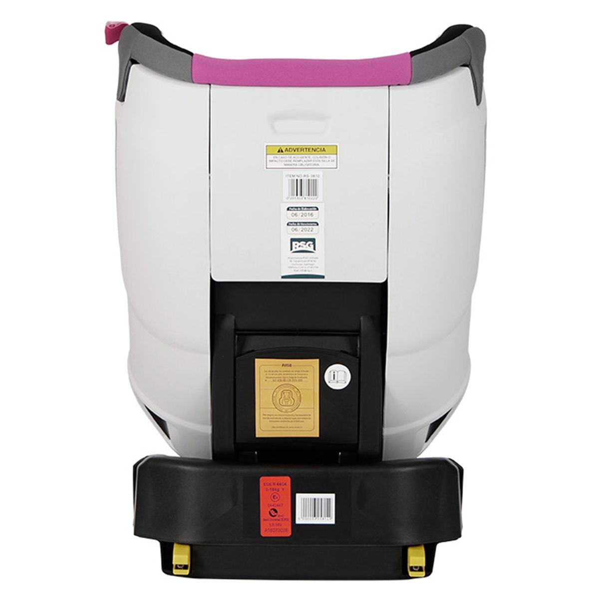 BEBEGLO - Silla de Auto Convertible LB-589 Fucsia Isofix y base con barra de apoyo