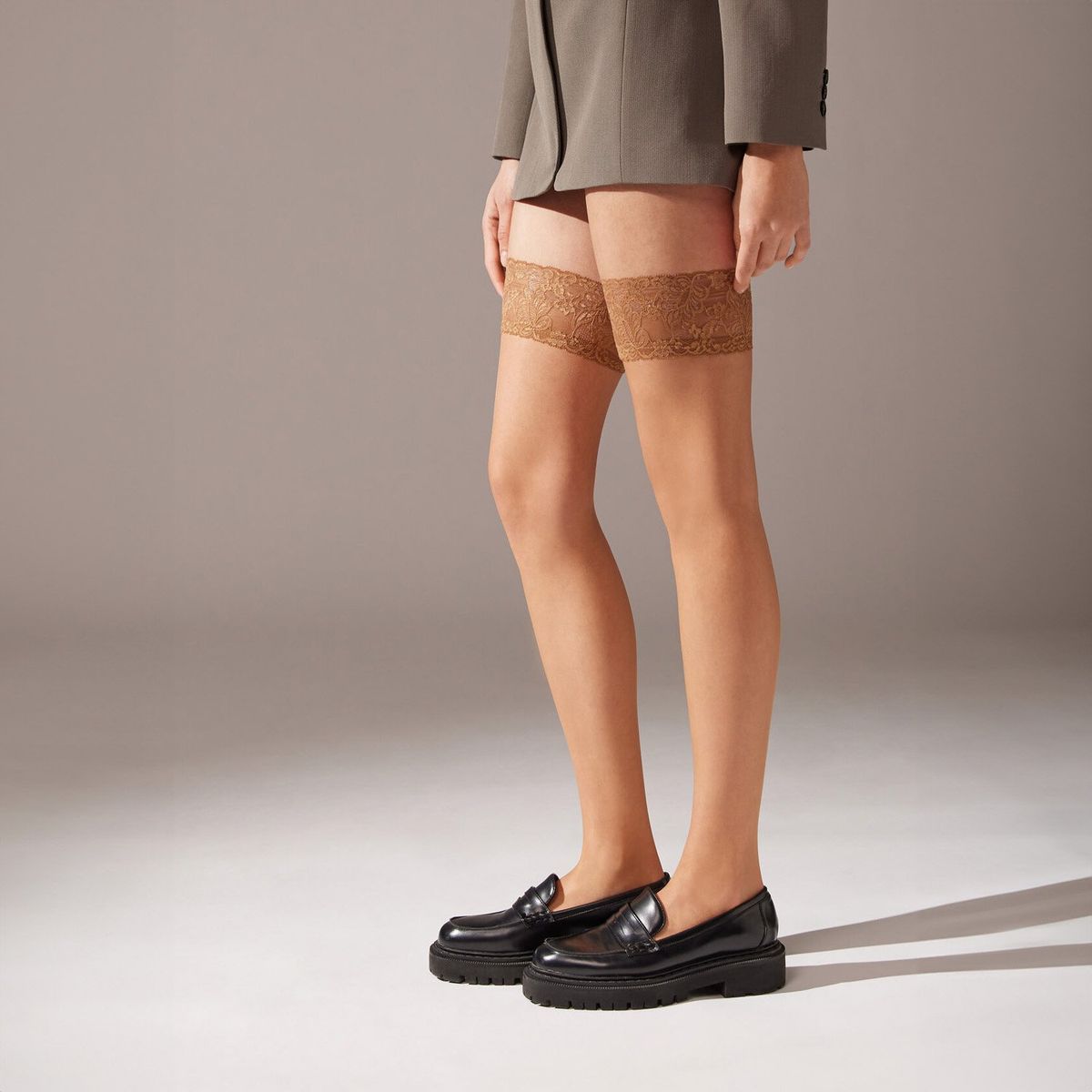 CALZEDONIA - Calzedonia Medias Con Silicona Veladas 8 Deniers