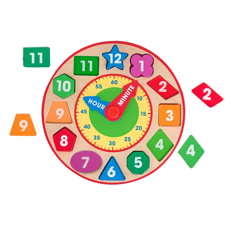 MELISSA & DOUG - Reloj Formas Y Colores Melissa & Doug