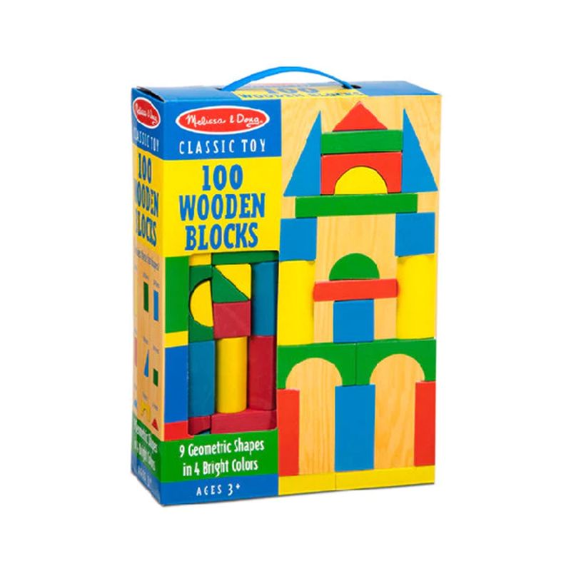 MELISSA & DOUG - Set 100 Bloques De Madera Melissa & Doug
