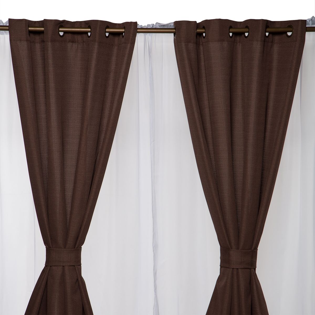 DORAL - Juego Cortina Rustica + Velo Crudo Doral