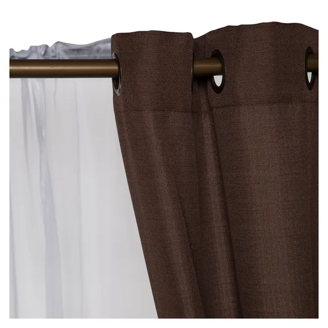 DORAL - Juego Cortina Rustica + Velo Crudo Doral