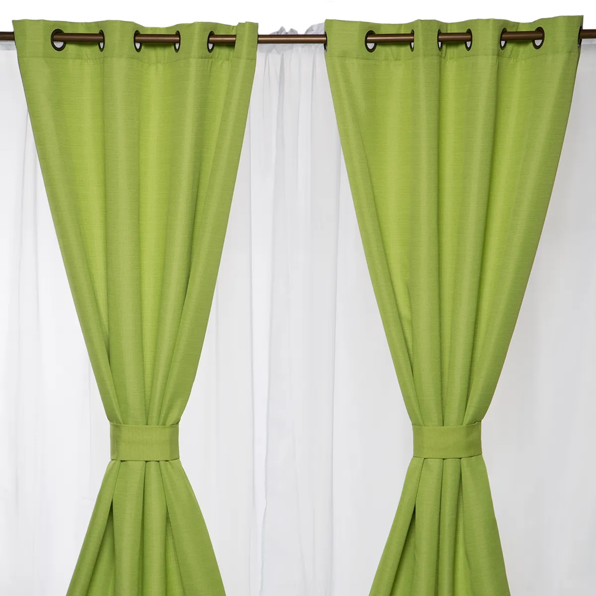 DORAL - Juego Cortina Rustica + Velo Crudo Doral