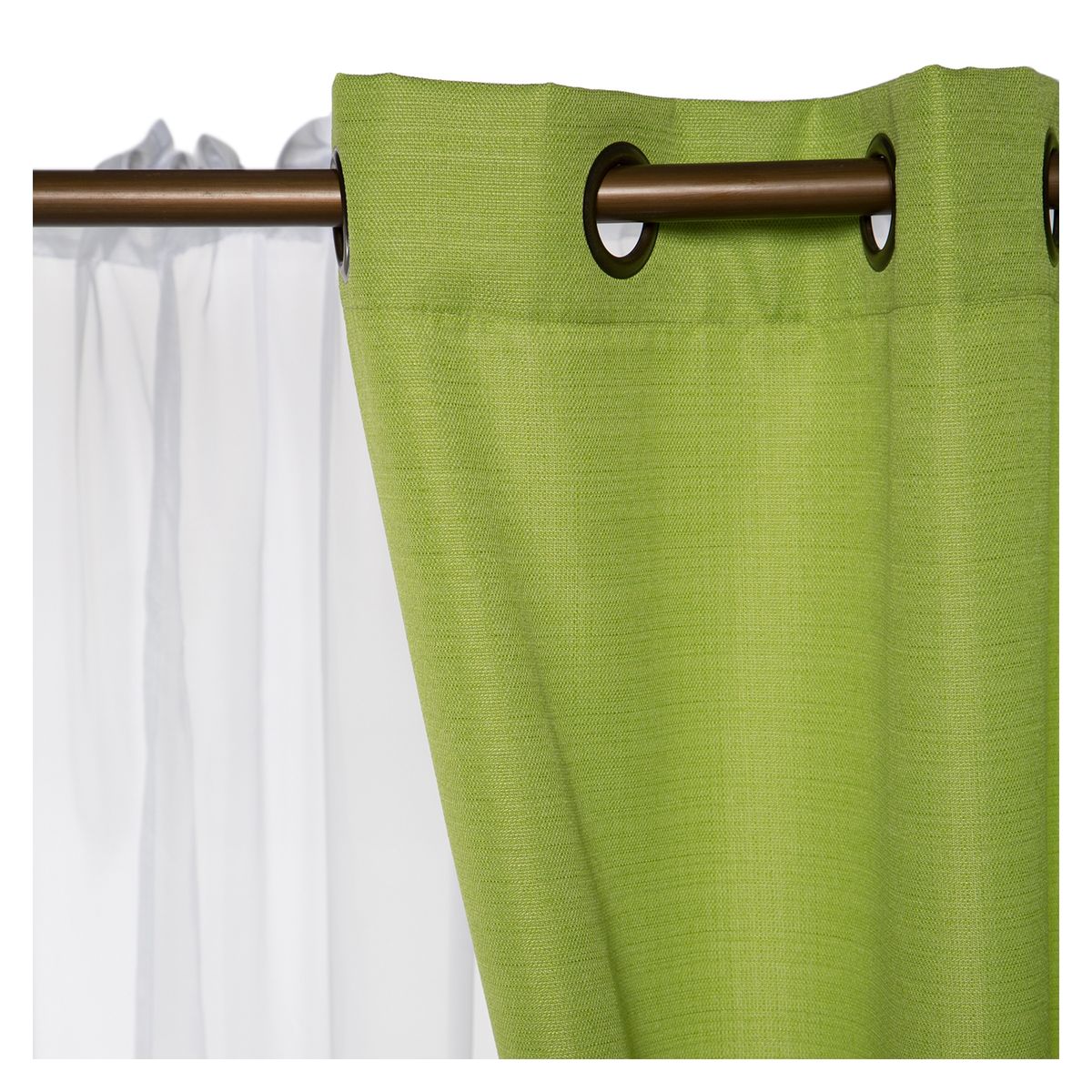 DORAL - Juego Cortina Rustica + Velo Crudo Doral