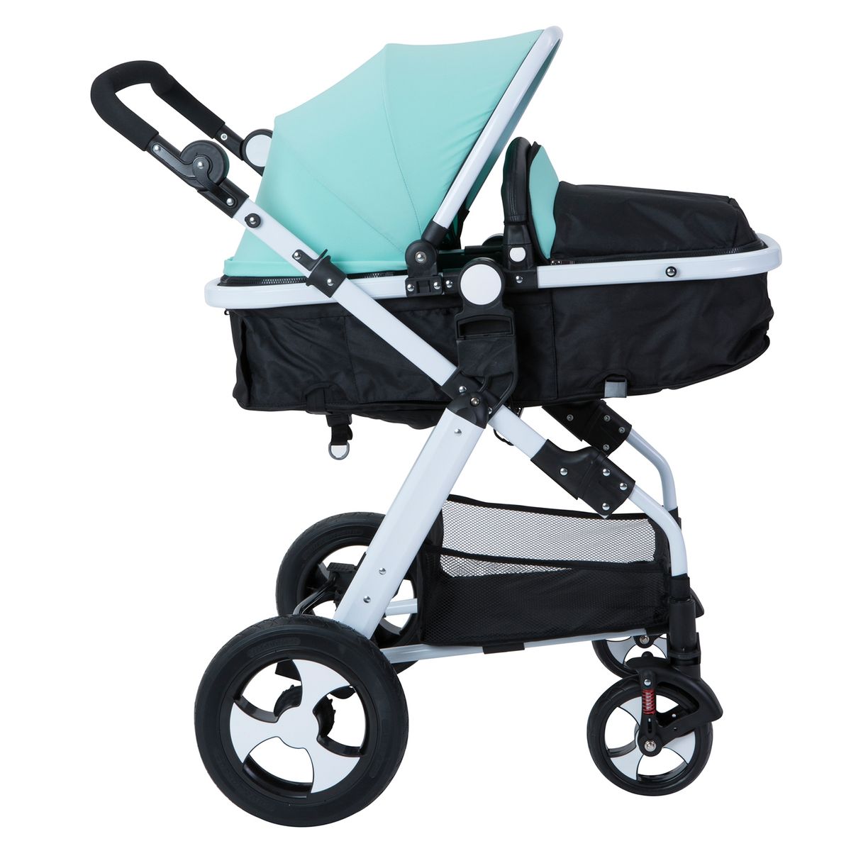 KIDSCOOL - Coche Cuna Plegable Celeste Kidscool