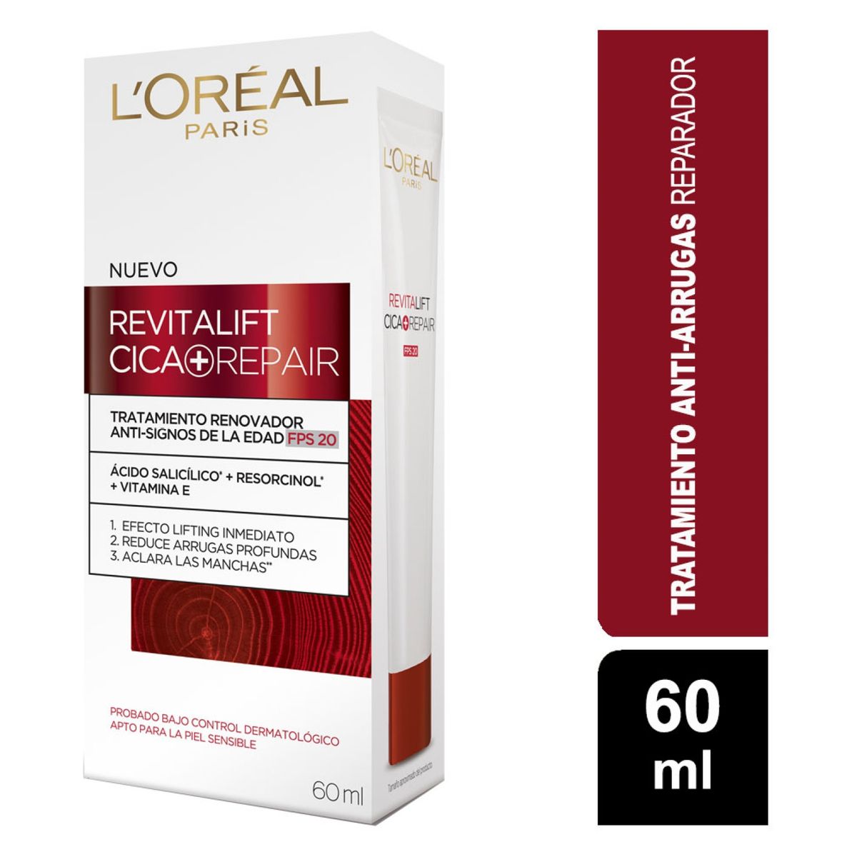 DERMO EXPERTISE - Crema Hidratante Antiedad Revitalift Cica Repair Spf20 60 Ml Dermo Expertise