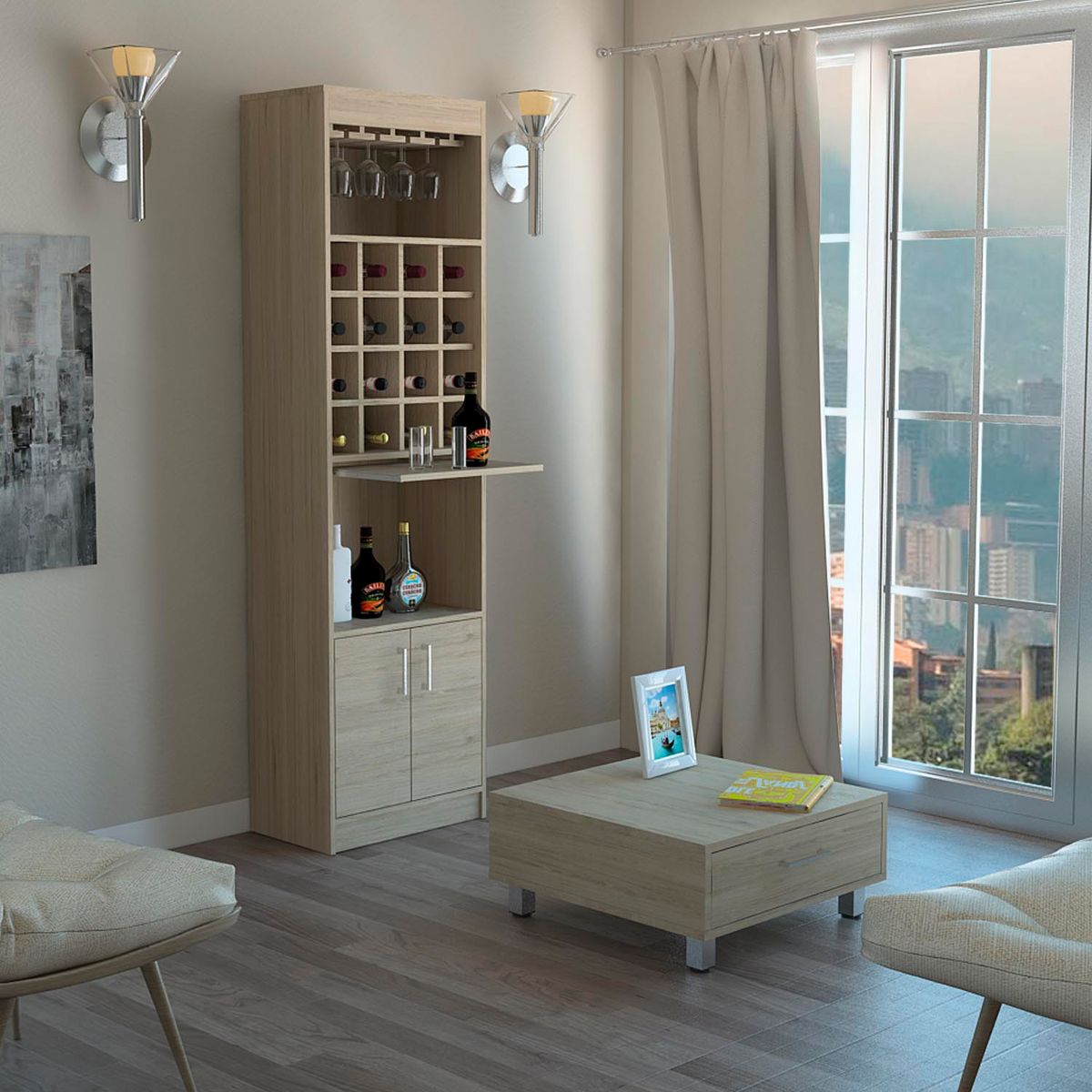 TUHOME - Bar Kava + Mesa de Centro Amaretto Tuhome