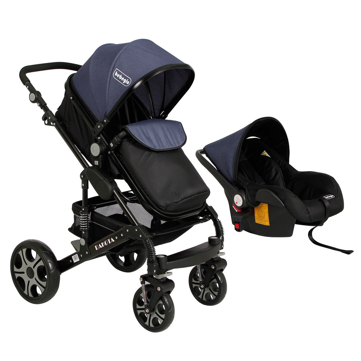 BEBEGLO - Bebeglo Coche Travel System Dakota Azul